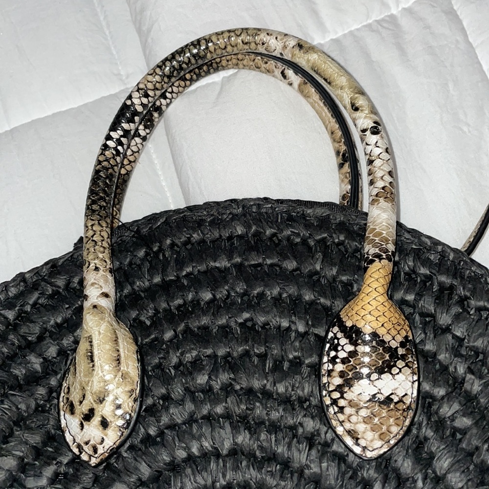 Black Raffia Bag - Picture 3 of 4